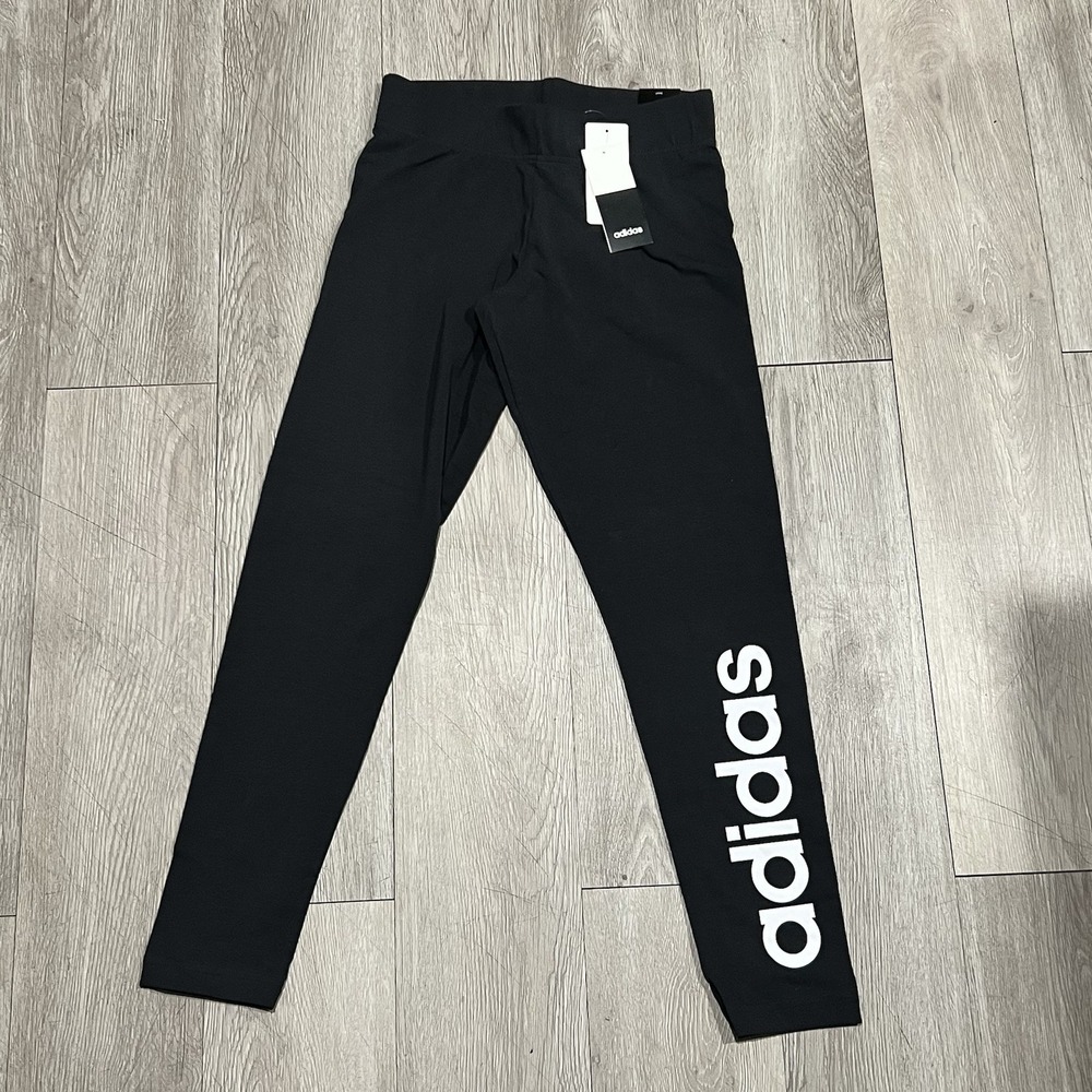 Adidas Essentials Linear Tights Womens Black Leggings Size S streetwear